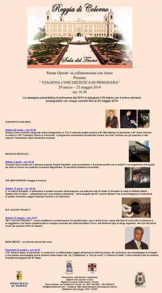 Concerti di primavera a Colorno