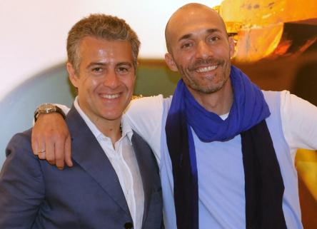 Visitatore della mostra di Max Laudadio alla Milano Art Gallery anche il famoso imprenditore Giovann