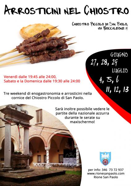 Arrosticini nel Chiostro
