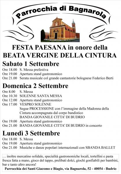 Festa Paesana in onore della Beata Vergine della Cintura