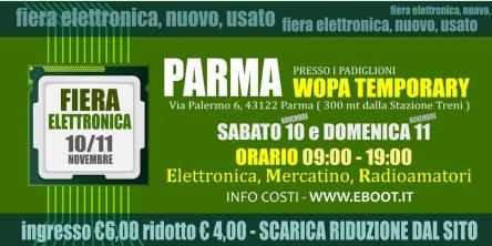 Fiera dell'elettronica Parma - 10-11 Novembre 2018 - presso Wopa Temporary