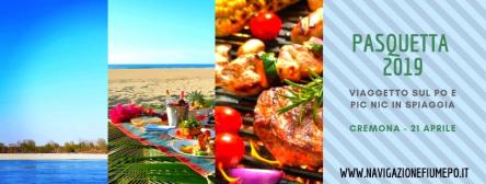 PASQUETTA 2019 - CREMONA / VIAGGETTO SUL PO E PIC NIC IN SPIAGGIA
