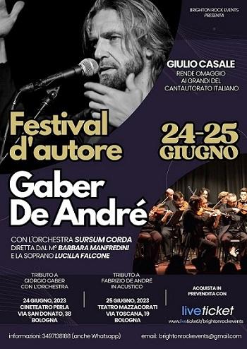 FESTIVAL D'AUTORE - TRIBUTO A GABER E DE ANDRE'