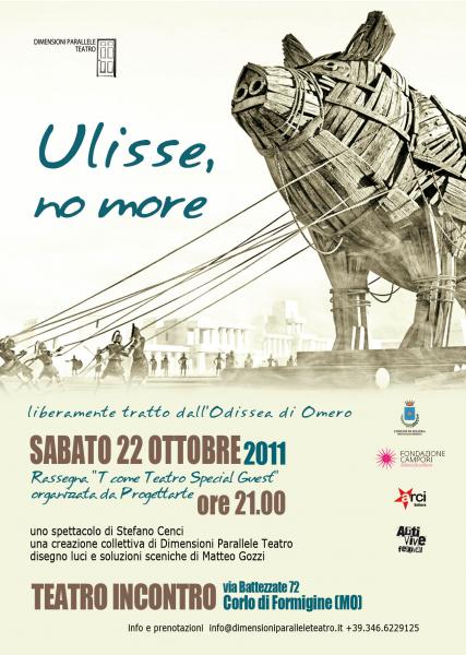 DIMENSIONI PARALLELE TEATRO presenta “ULISSE, NO MORE”